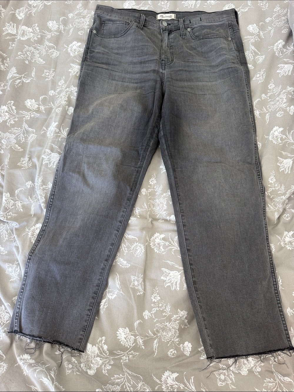 Madewell Slim Straight Gray Skinny Jeans